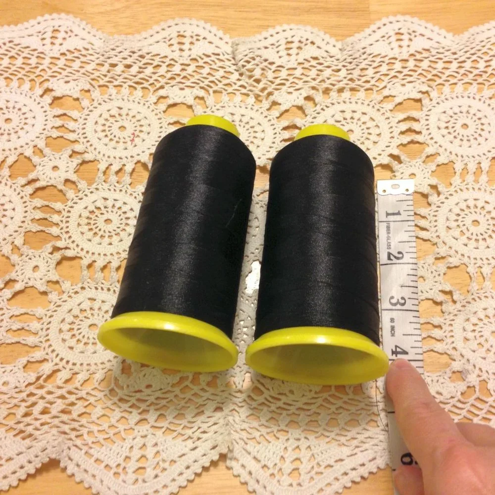Embroidery Thread bundle - Flying Wheel Black polyester 5000m
